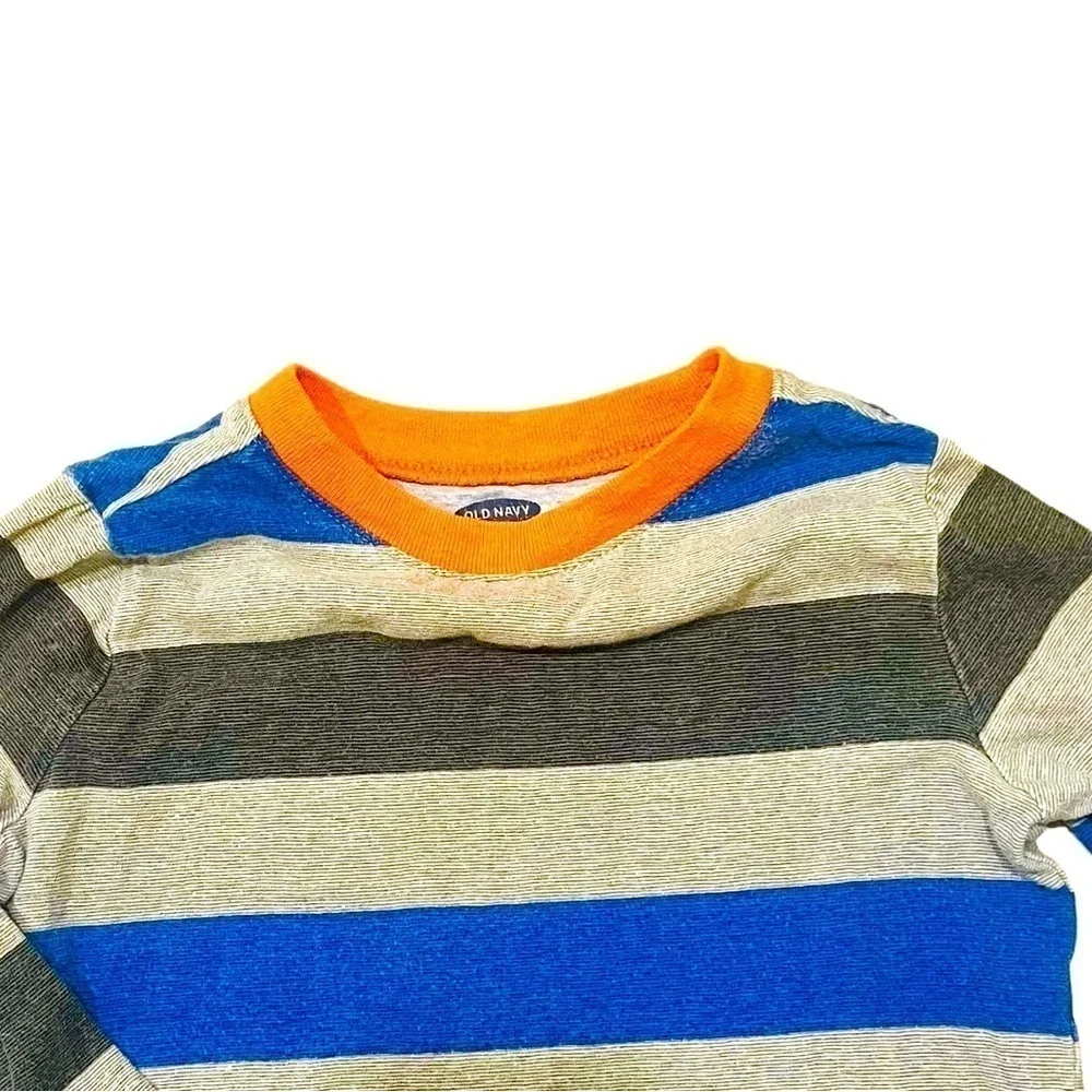 Old Navy casual play pull-on shirt top striped long sleeve cotton Boys 2T